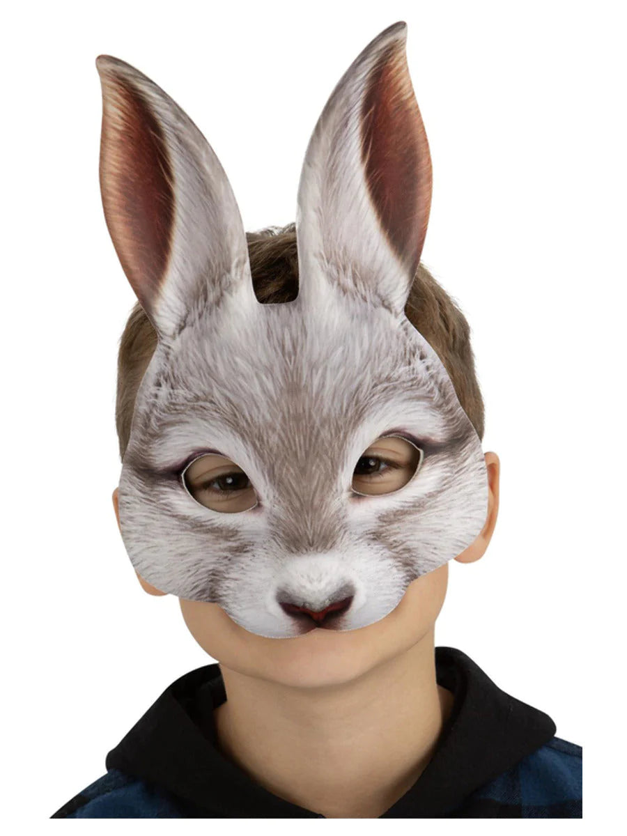 Child's White Rabbit Face Mask