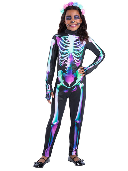 Child's Bright Bones Skeleton Costume