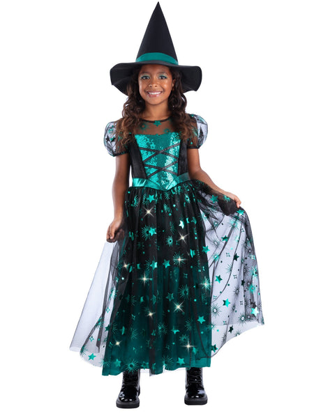 Light Up Emerald Witch Costume