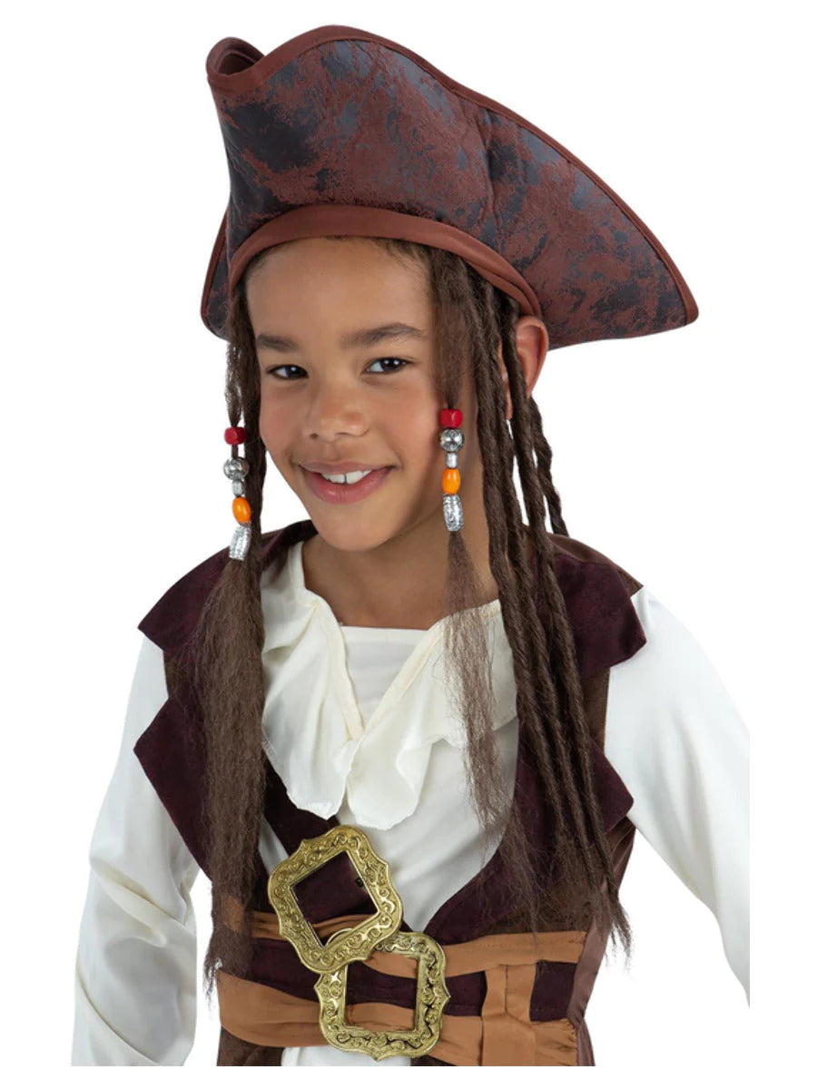 Child's Pirate Hat with Dreadlocks