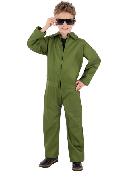 Child's Unisex Green Boiler Suit