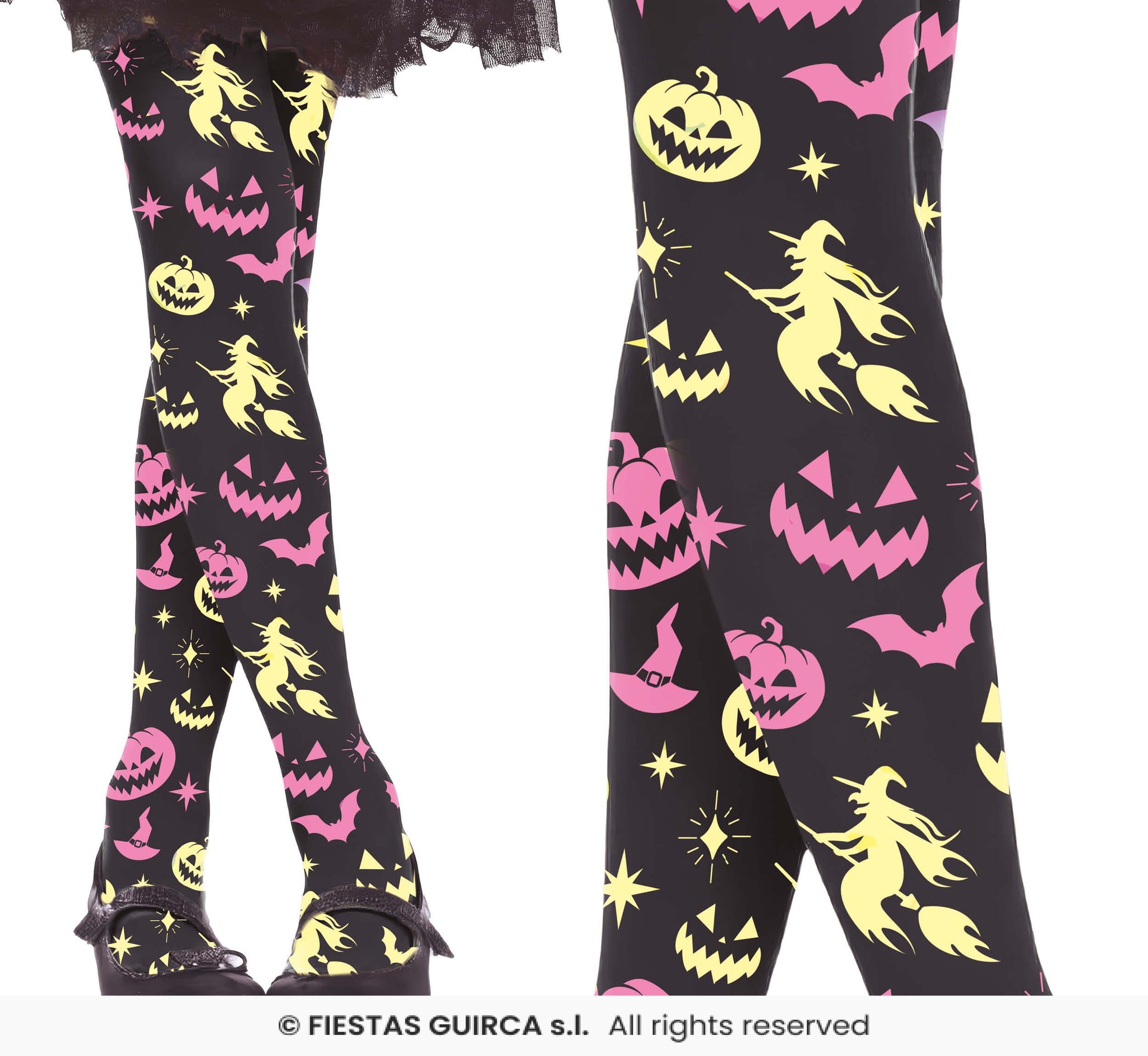 Kid's Halloween Multicoloured Tights