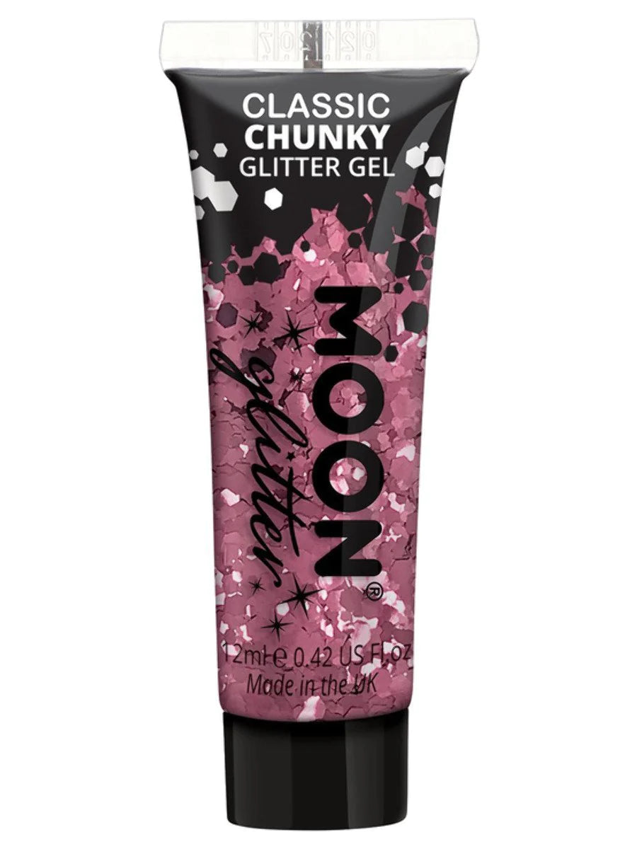 Moon Glitter Classic Pink Chunky Glitter Gel