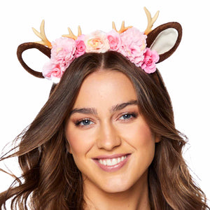 Deer Doe Floral Headband