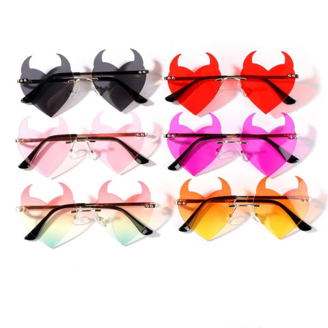 Devil Horn Heart Glasses