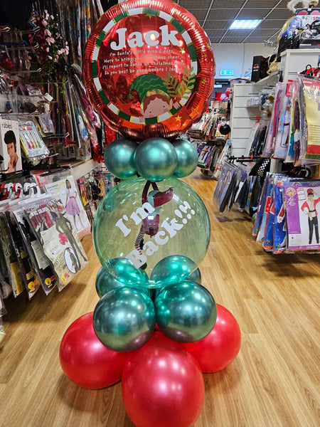 Trapped Elf Arrival Special Delivery Balloon Display