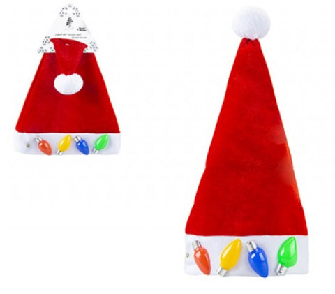 Light-Up Fairy Light Santa Hat