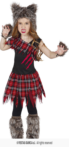 Child's Scottish Wolf Girl Costume