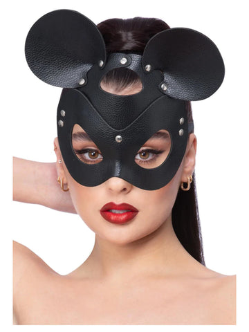 Fever Black Mock Leather Mouse Mask