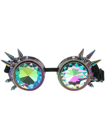 Fever Studded Rainbow Kaleidoscope Goggles
