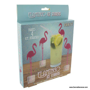 Flamingo Ice Cocktail Stirrers (4pk)