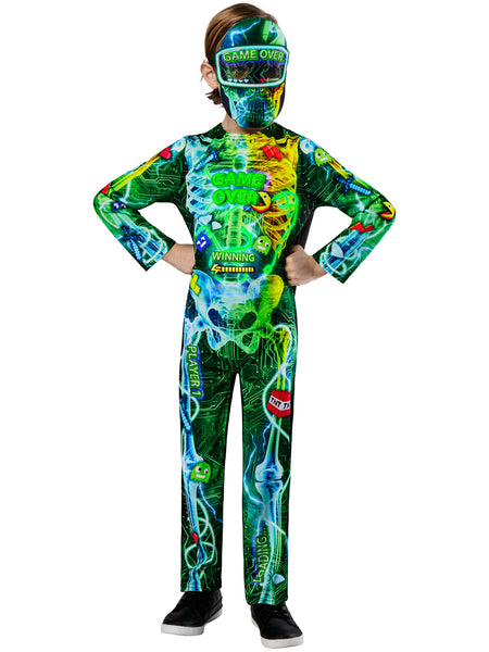 Neon Gamer Skeleton Costume