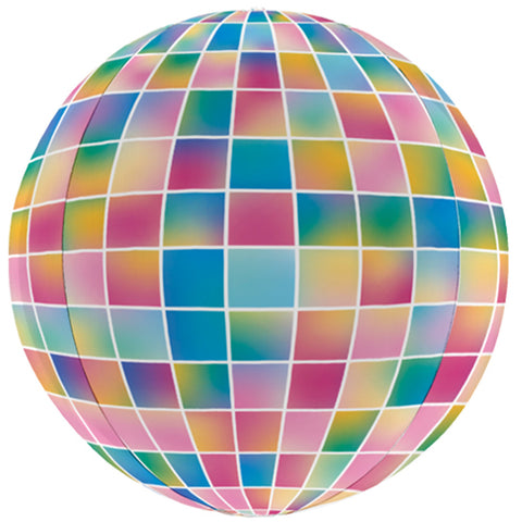 15 Inch Globe Strobe Rainbow Foil Balloon