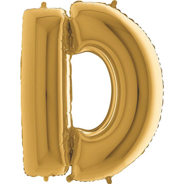 40 Inch Gold Letter D Foil Balloon