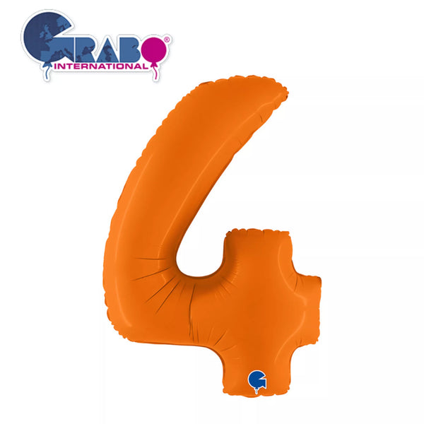 40 inch Orange Number 4 Foil Balloon
