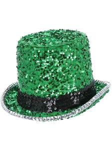 Fever Deluxe Green Felt & Sequin Top Hat