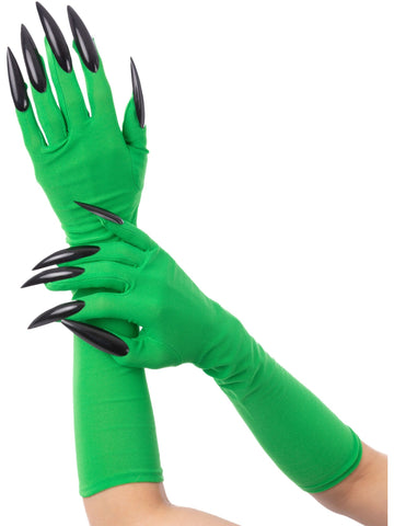 Green Witch Gloves with Nails