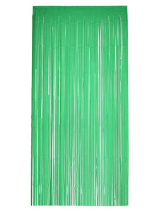 Matt Green Tinsel Shimmer Curtain