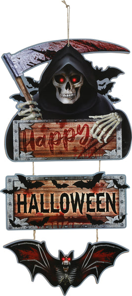 Death Halloween Hanging Sign