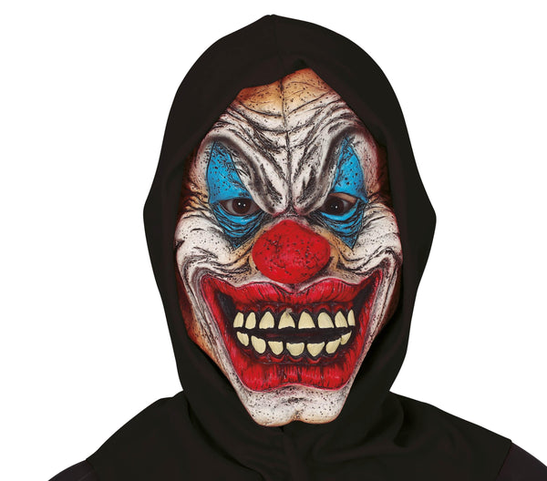 Black Hooded Halloween Clown Mask