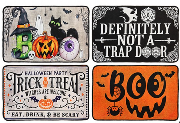Haunted House Halloween Door Mat (4 Designs)
