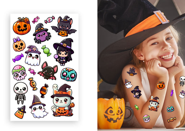 Halloween Temporary Tattoo Sheet