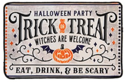 Haunted House Halloween Door Mat (4 Designs)