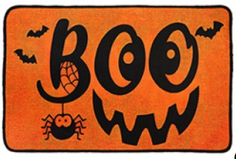 Haunted House Halloween Door Mat (4 Designs)