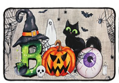 Haunted House Halloween Door Mat (4 Designs)