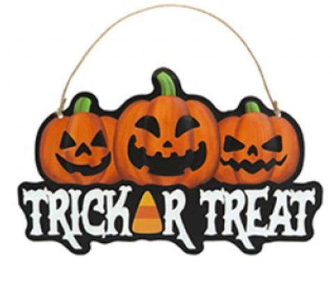 Haunted House Metal Halloween Hanging Signs