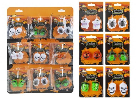 Assorted Halloween Flashing Earrings