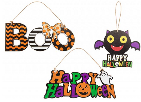 Cute Happy Halloween Hanging Signs