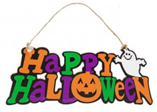 Cute Happy Halloween Hanging Signs