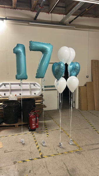 26 Inch Pastel Blue Number 1 Foil Balloon