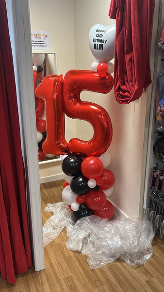 Personalised Double Number Balloon Column