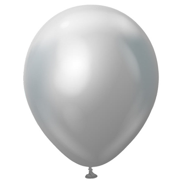 Kalisan Mirror Silver Latex Balloons