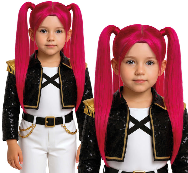 Kid's K Pop Pink Charm Wig