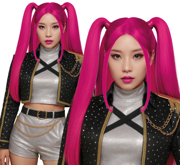 Adult's K Pop Pink Charm Wig