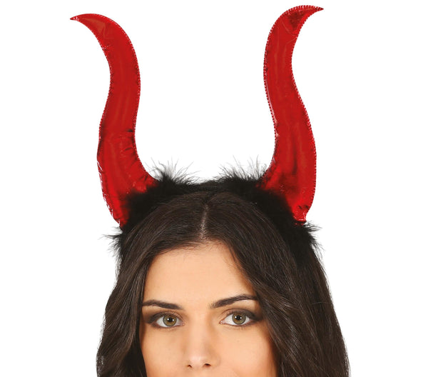 Long Metallic Red Devil Horns