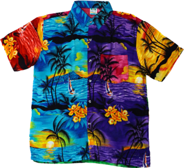 Budget Multicoloured Palm Hawaiian Shirt