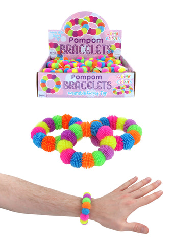 Multicoloured Pompom Bracelet