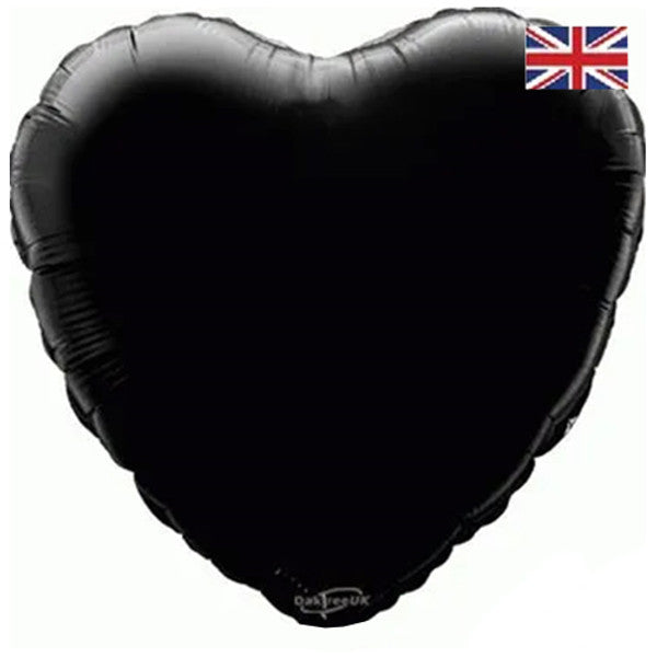 18 Inch Black Heart Foil Balloon