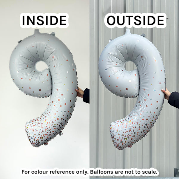 34 Inch Sparkling Fizz Number 0 Foil Balloon