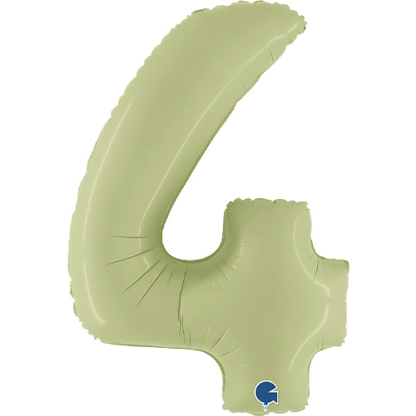 40 inch Olive Green Number 4 Foil Balloon