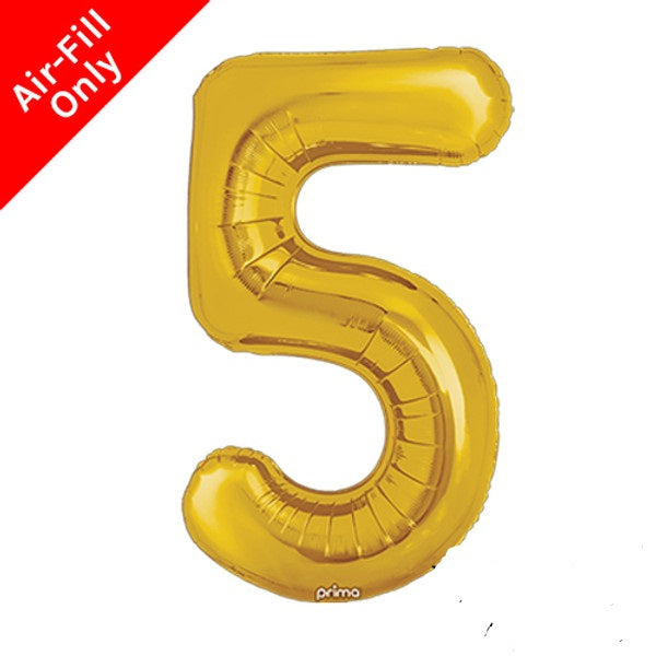 16 Inch Gold Number 5 Foil Balloon