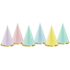 Pastel Party Hats (6pk)