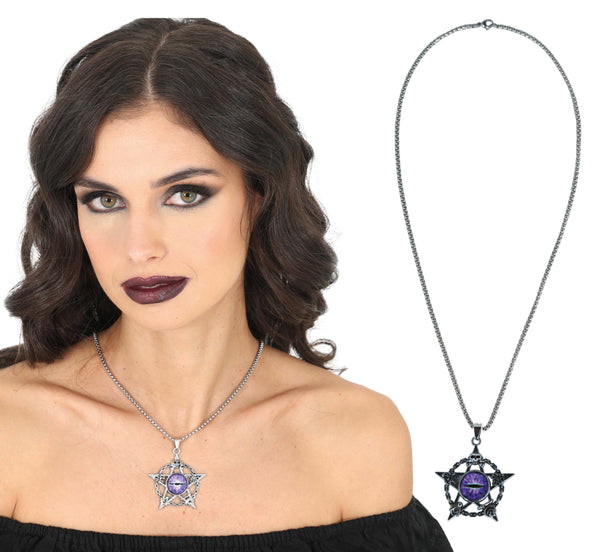 Purple Demon Eye Necklace