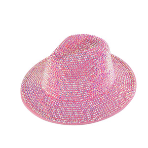 Pink Diamante Fedora