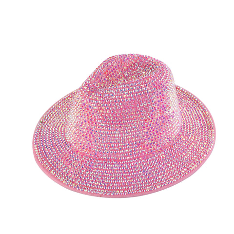 Pink Diamante Fedora