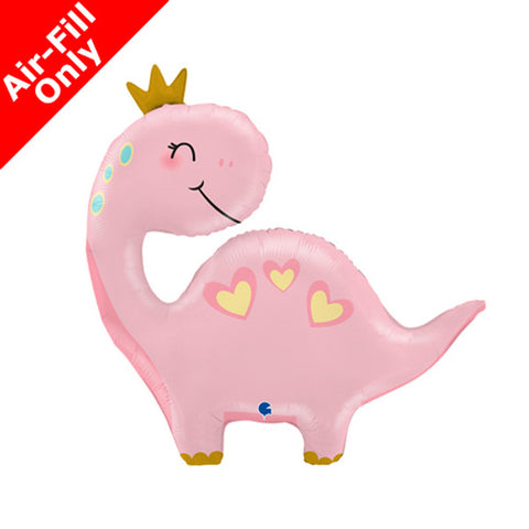 Pink Dino Balloon on Stick